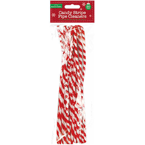 Candy Stripe Pipe Cleaners - 20 Pack