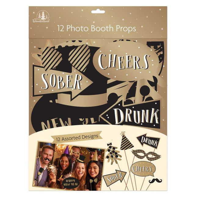 Large New Year Photo Booth Props