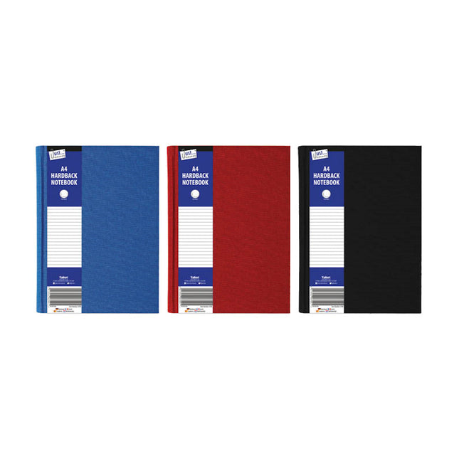 A4 Ruled Hardback Book - Assorted