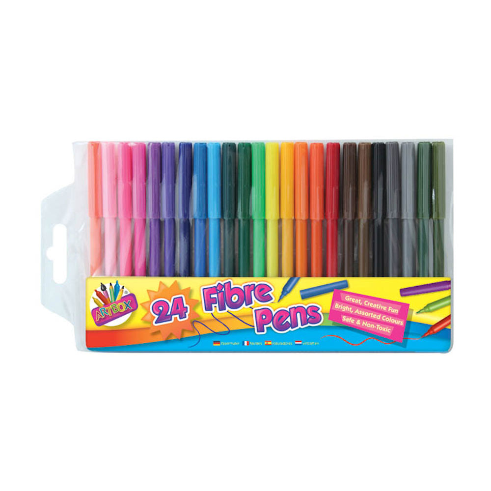 Fine Tip Colouring Pens - 24 Pack
