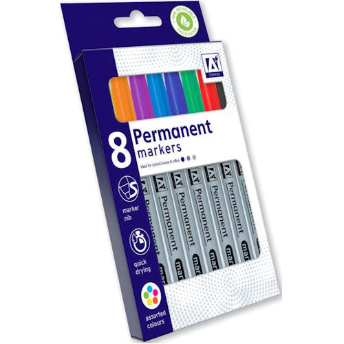 Permanent Markers - 8 Pack