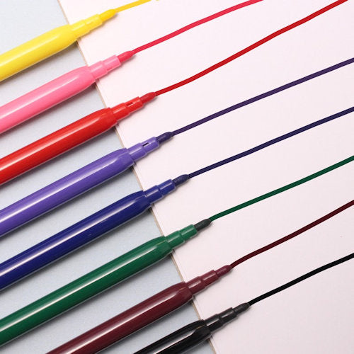 Fine Tip Colouring Pens - 8 Pack