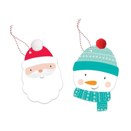 Christmas Pom Pom Gift Tags - 8 Pack