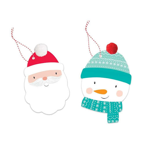 Christmas Pom Pom Gift Tags - 8 Pack