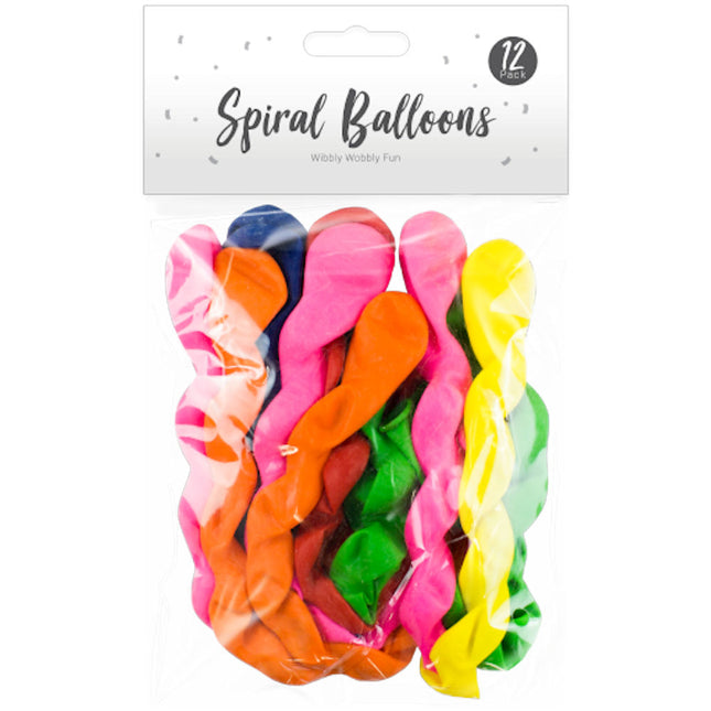 Spiral Balloons - 12 Pack