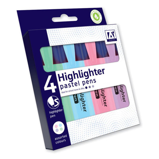 Pastel Highlighters - 4 Pack