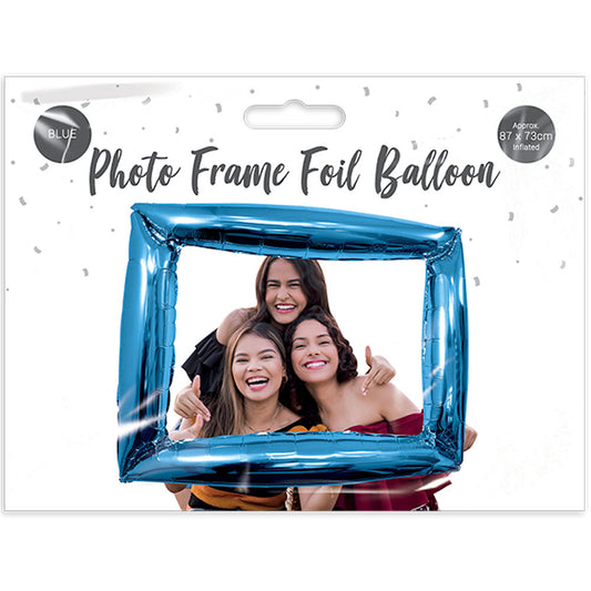 Giant Photo Frame Foil Balloon Blue