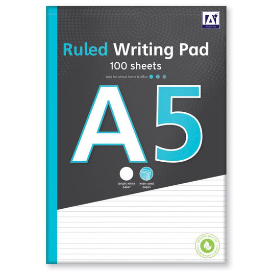 A5 Ruled Writing Pad - 100 Sheets