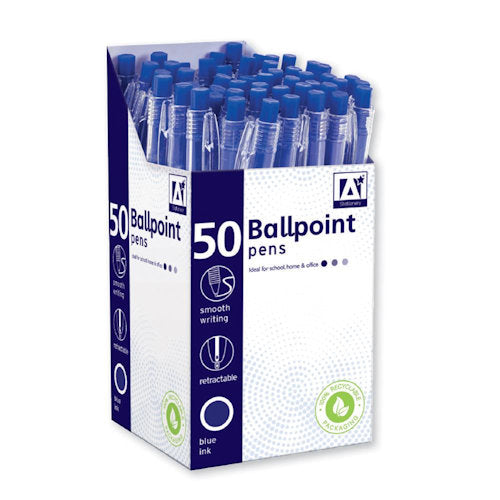 Blue Ballpoint Pens - 50 Pack