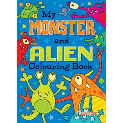 A4 Alien Monsters Dinosaurs Colouring Book - Assorted