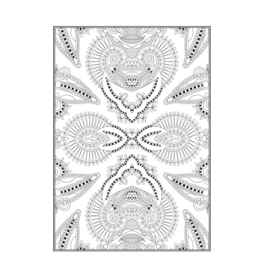 A4 Patterns Floral Designs Colouring Book - Assorted Variety of Intricate Patterns High Quality Relaxing