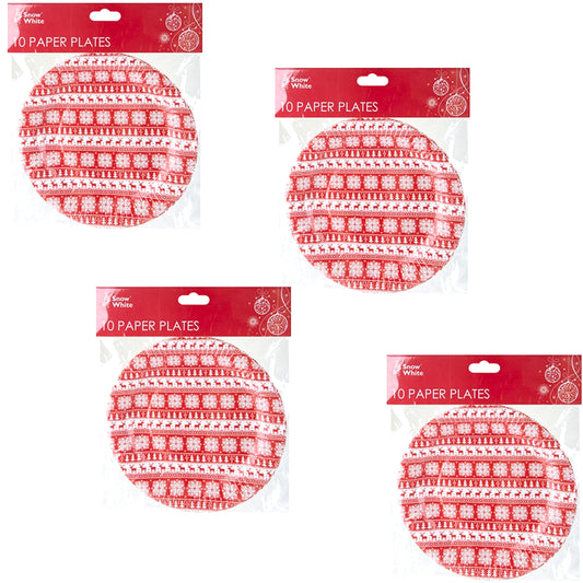 Christmas 9" Paper Plates - 40 Pack