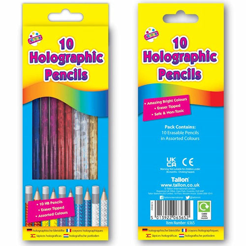 Holographic HB Pencils - 10 Pack