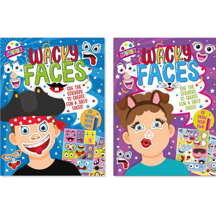 A4 Funny Faces Sticker Book - Assorted