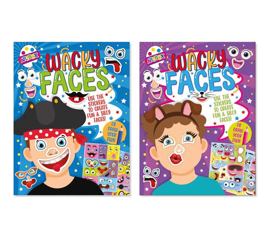 Funny Faces Sticker Book - Assorted