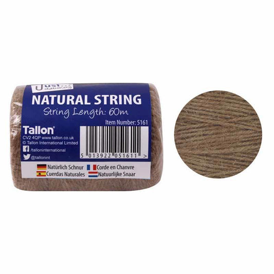 Just Stationery Natural String 60m