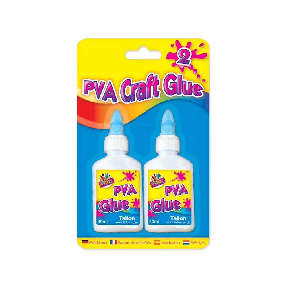 White PVA Glue Bottles - 2 Pack