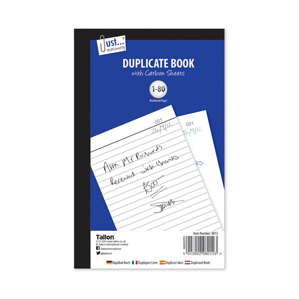 Duplicate Book With Carbon Sheets 1-80