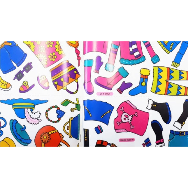 A4 Fashion Sticker Book - Assorted