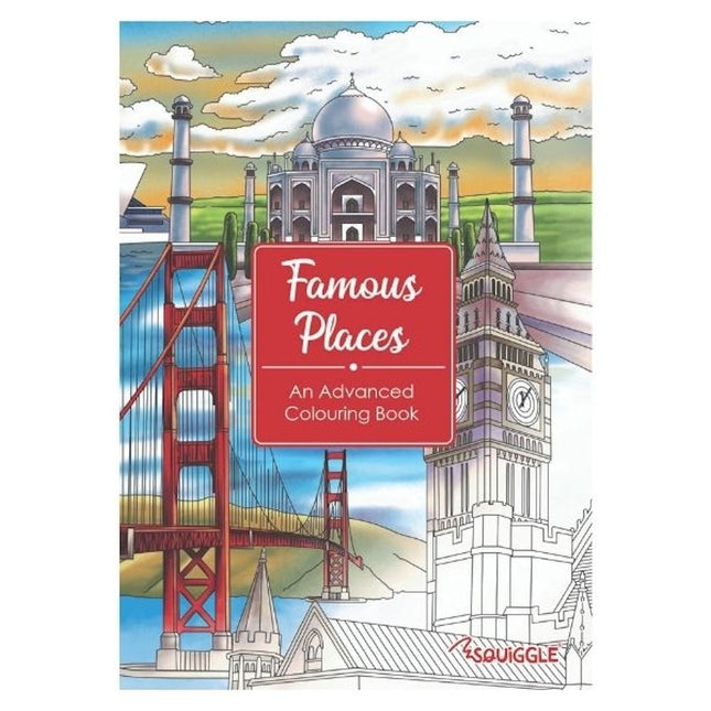 A4 Famous Places Advanced Colouring Book