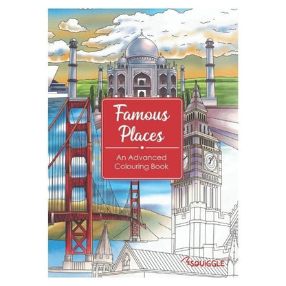 A4 Famous Places Advanced Colouring Book - Landmarks Destinations High Quality Relaxing Art Therapy