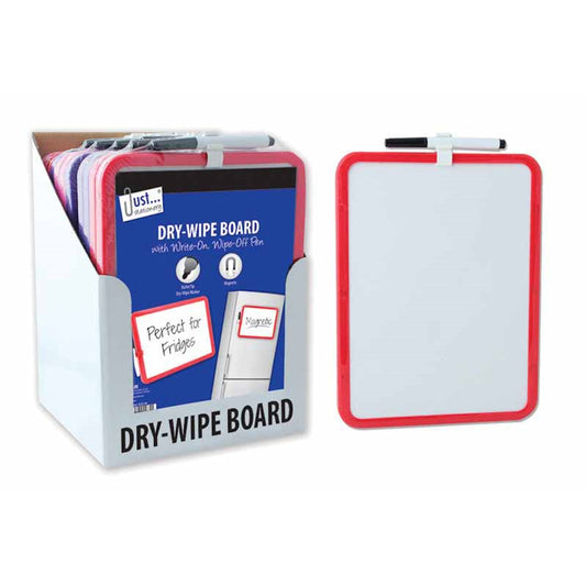 A4 Magnetic Dry Wipe Board - Assorted
