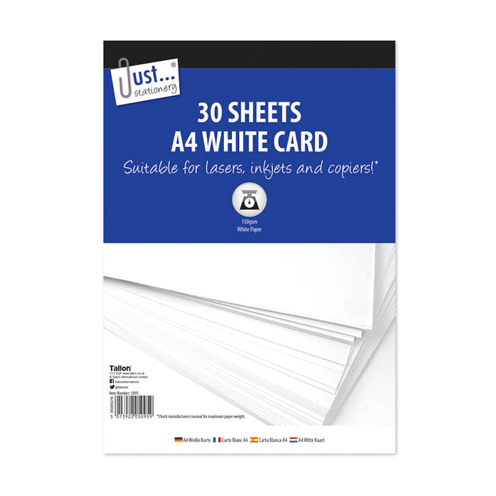 A4 White Card - 30 Sheets