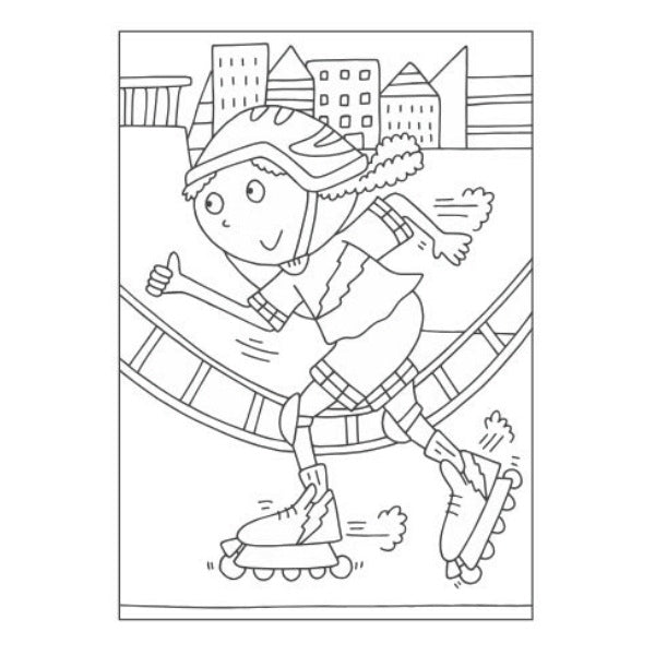 A4 Super Cool Sports Colouring Book - 28 Pages