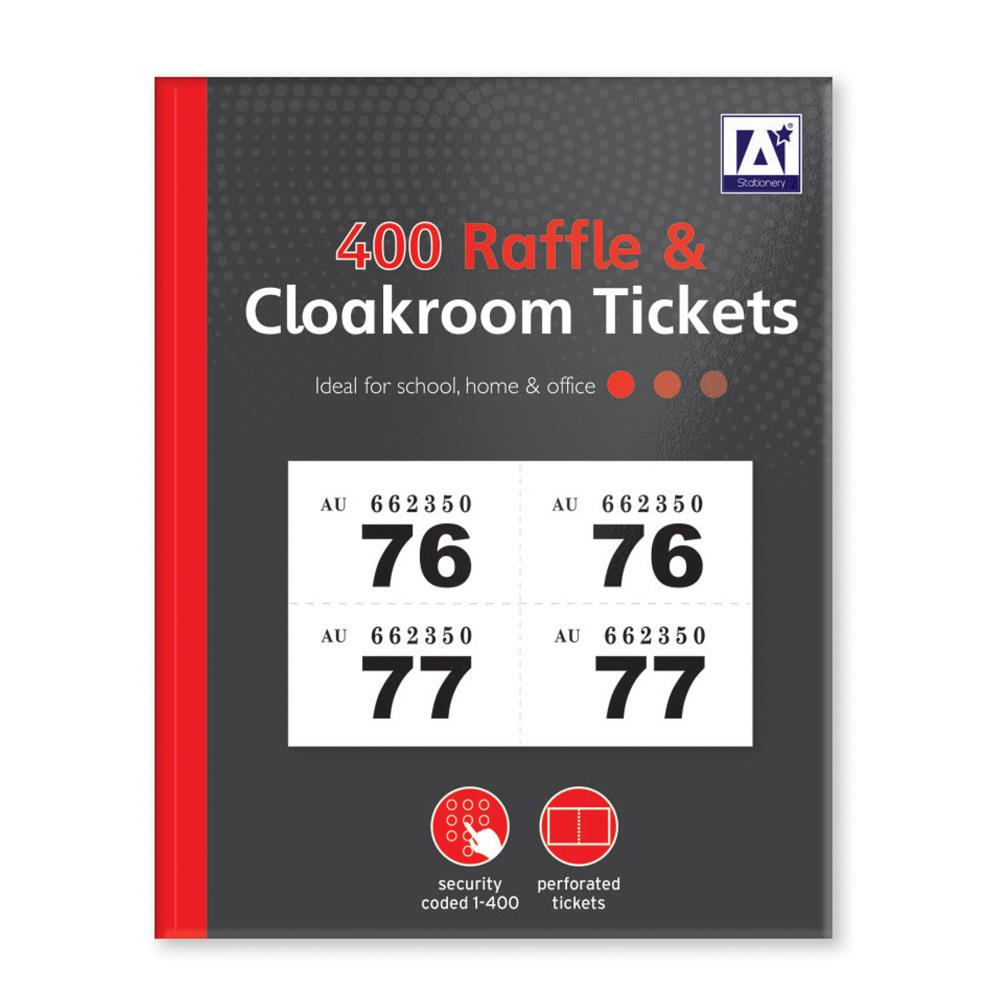 Cloakroom Raffle Tickets 1-400