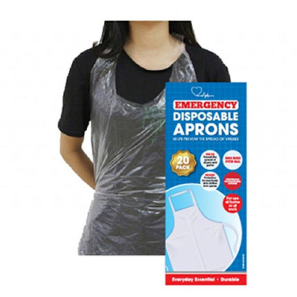 Emergency Disposable Aprons - 20 Pack