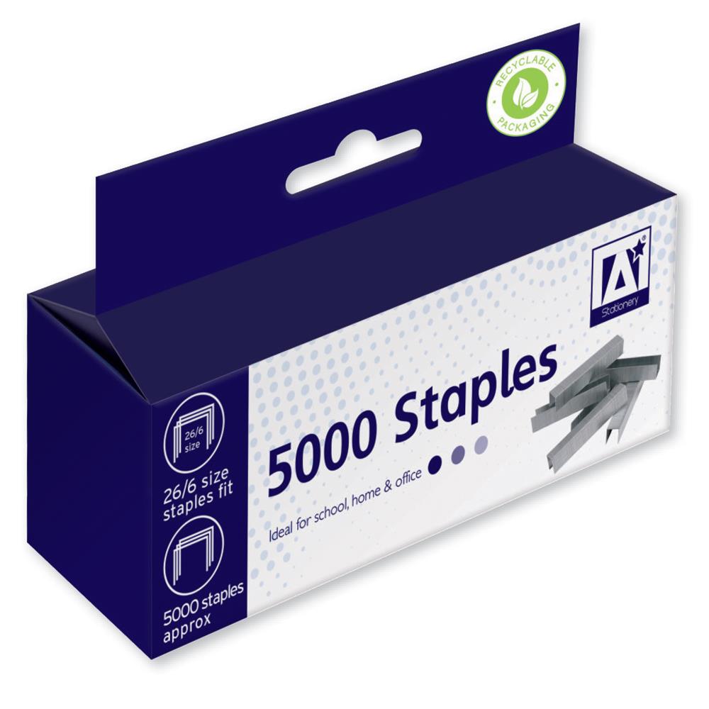 26/6 Staples - 5000 Pack