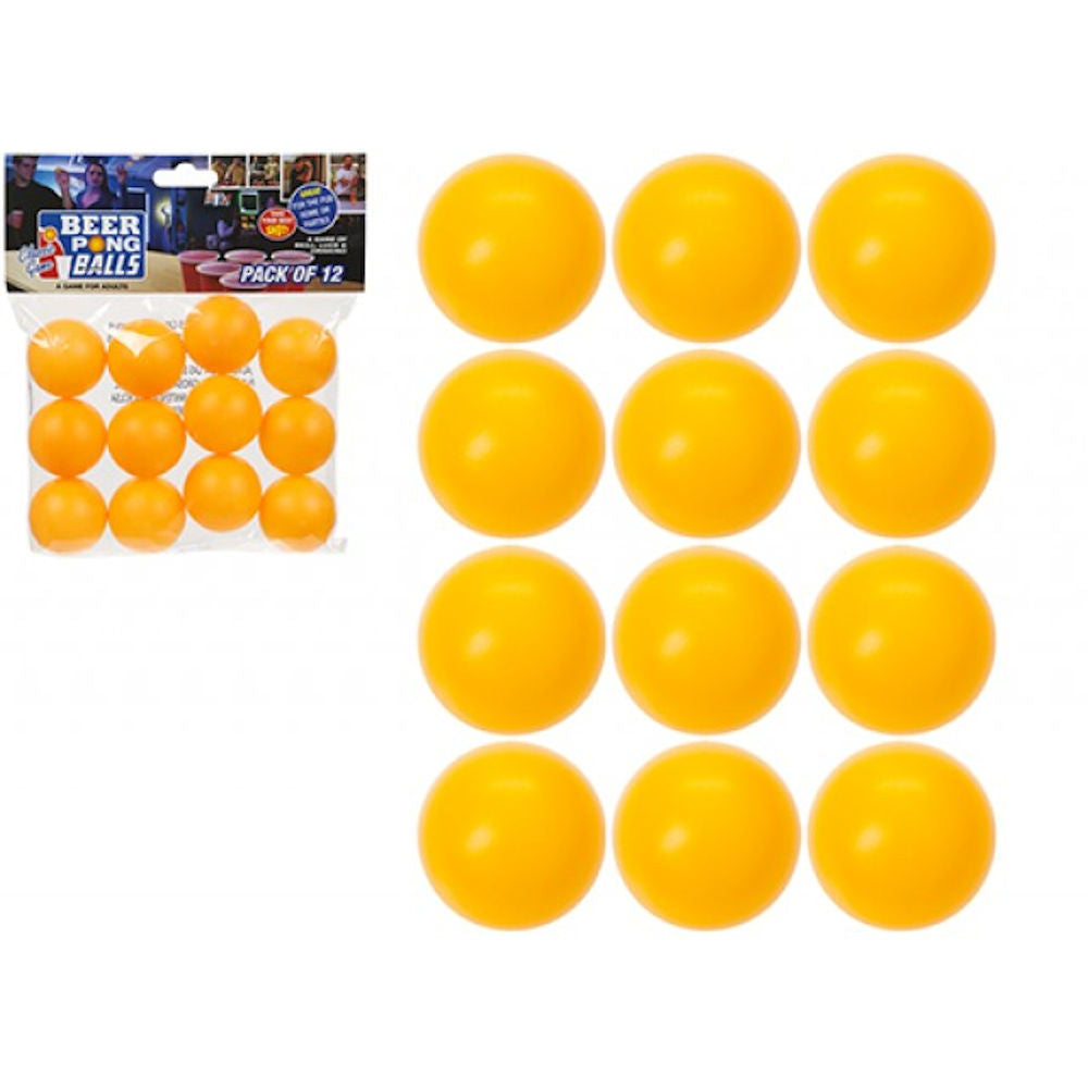 Beer Pong Spare Balls - 12 Pack Replacements Accessories Party Game Supplies