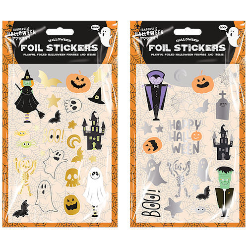 Halloween Foil Finish Stickers - Assorted