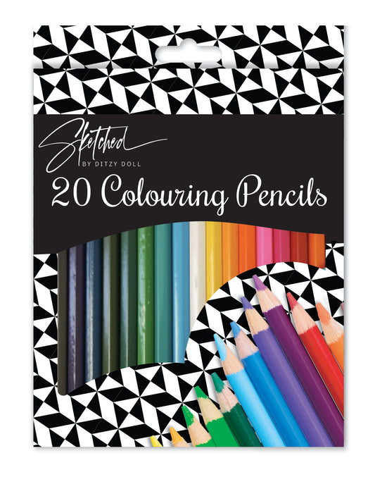 Bright Colouring Pencils - 20 Pack