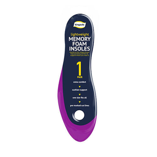 Memory Foam Insoles - 1 Pair