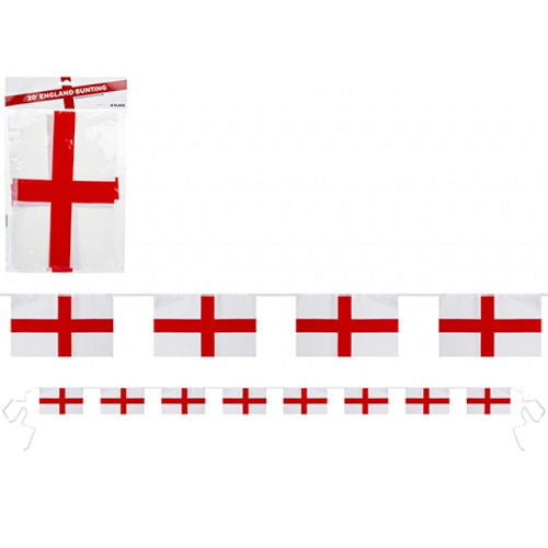 Medium St George Rayon Bunting - 12" 8 Flag English National Flag Football Support