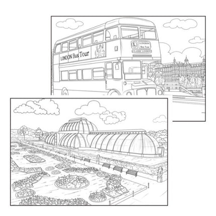 A4 Famous Places Advanced Colouring Book