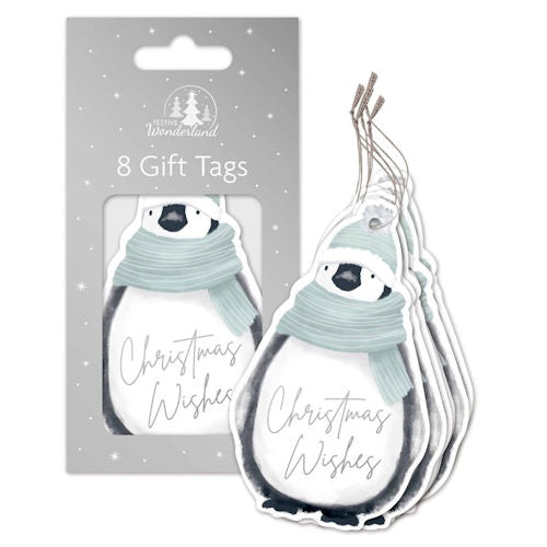 Christmas Gift Tags Penguin Design - 8 Pack