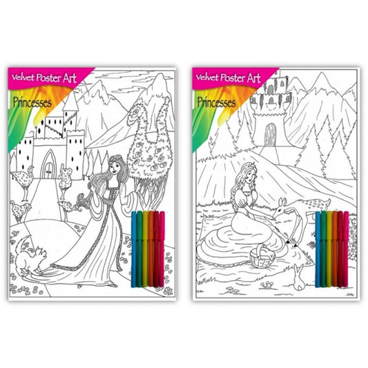 Velvet Poster Art Princesses/Castles 2 X2