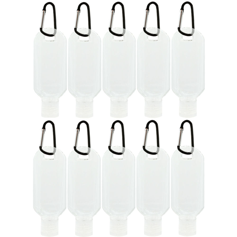 Ditzy Doll Travel Containers Black Hooks 10 Pack - Portable Storage Jars with Hooks for Organizing Travel Essentials