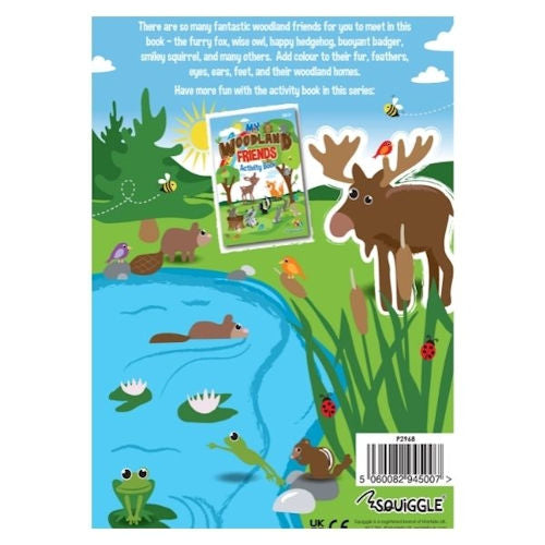 A4 My Woodland Friends Colouring Book - Adorable Designs Kids High Quality Paper