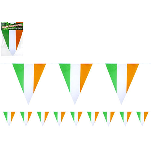 Ireland Rayon Triangle Bunting - 20ft 10 Flags