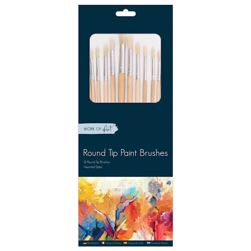 Round Artist Brushes - 12 Pack