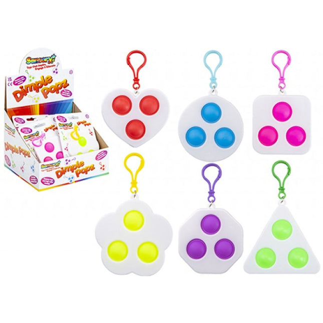 Shapes Dimple Pops Sensory Toy - Assorted
