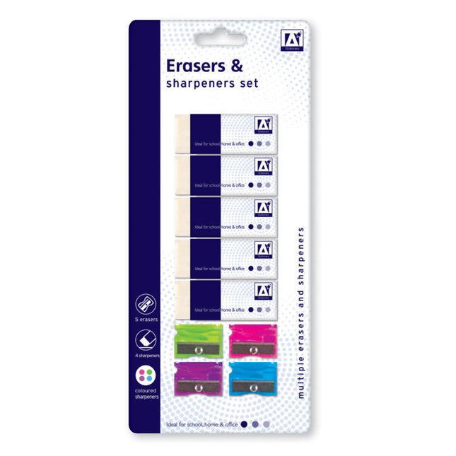 Erasers & Sharpeners Set