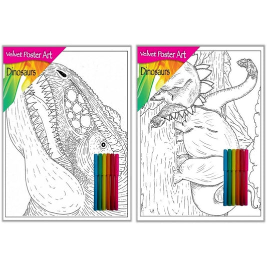 Velvet Poster Art Dinosaurs 1 X2