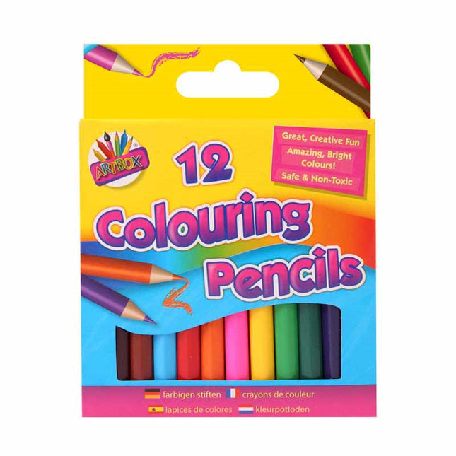 Half Sized Colouring Pencils - 12 Pack
