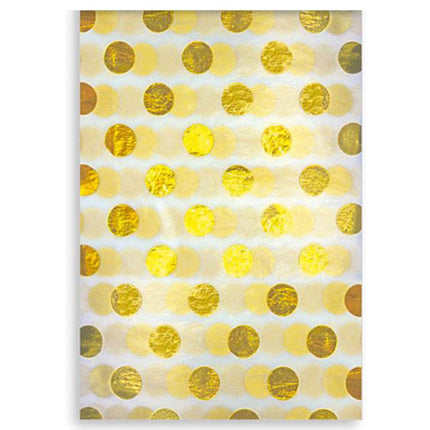 Gold Foil Spot Tissue Paper - 3 Sheets 50cm x 70cm