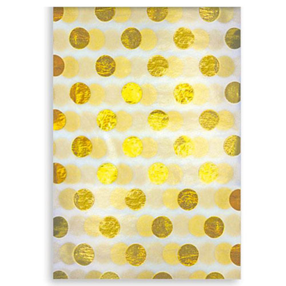 Gold Foil Spot Tissue Paper - 3 Sheets