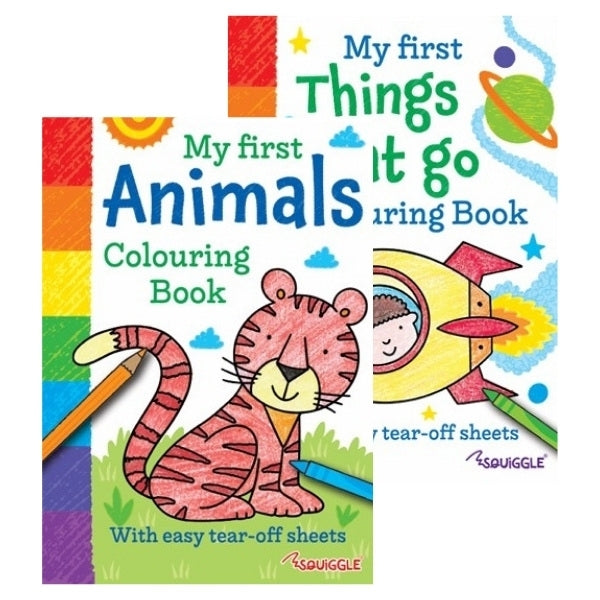 A4 My First Animal Things That Go Colouring Book - Assorted